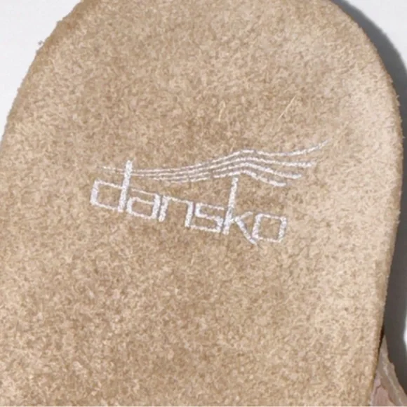 DANSKO Vienna Gold Metallic Sz 40/9 Gold Nappa Casual Slide Flip Flop Sandal - Picture 10 of 15